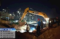 健民路香山湖段管道完工，梅溪水廠出廠管工程建設取得階段勝利